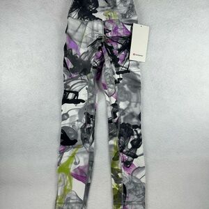 Lululemon Align HR 25” Leggings Size 0 Throwback Ink Print NWT